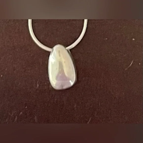 16” Sterling Silver (925) Teardrop Necklace In Good Condition - Picture 4 of 8